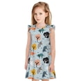 thumbnail image 1 of Balery Elephant Tree Camisón de princesa para niñas, pijama de algodón con mangas abullonadas, suave y bonito.-Medium, 1 of 6