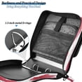 thumbnail image 5 of Water-Resistant 3-Ring Binder Organizer with Multiple Pockets Zipper Binder Bag for Office Red Maple Leaves, 5 of 8