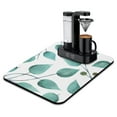 thumbnail image 1 of Sage Green Leaves Dish Drying Mat - 18x24 Size for High Absorbency - Reversible Microfiber for Coffee Bar & Kitchen Countertop, 1 of 7