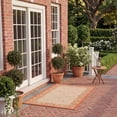 thumbnail image 3 of Safavieh Courtyard Gaus Oriental Indoor/Outdoor Area Rug, Natural/Terracotta, 2'7" x 5', 3 of 10