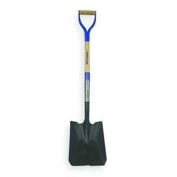 Westward Square Point Shovel,30 In. Handle,14 ga. 1WG34