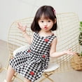 thumbnail image 5 of Uuszgmr Dress For Girls Summer Toddler Sleeveless Sundress Strawberry Prints Ruffles Casual Dress Gift For Little Girls Black,Size:3-6 Months, 5 of 7