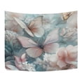 thumbnail image 3 of Wobogo Pink and White Butterfly Tapestry 80x60in Home Living Room Bedroom Wall Hanging Ornaments, 3 of 10