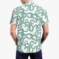 thumbnail image 6 of Cauagu Hand Drawn Snake Print Men's Polo Shirts, Short-Sleeve Polo Shirts for Men Performance Golf Shirt Athletic Casual Collared T-Shirt-Small, 6 of 8