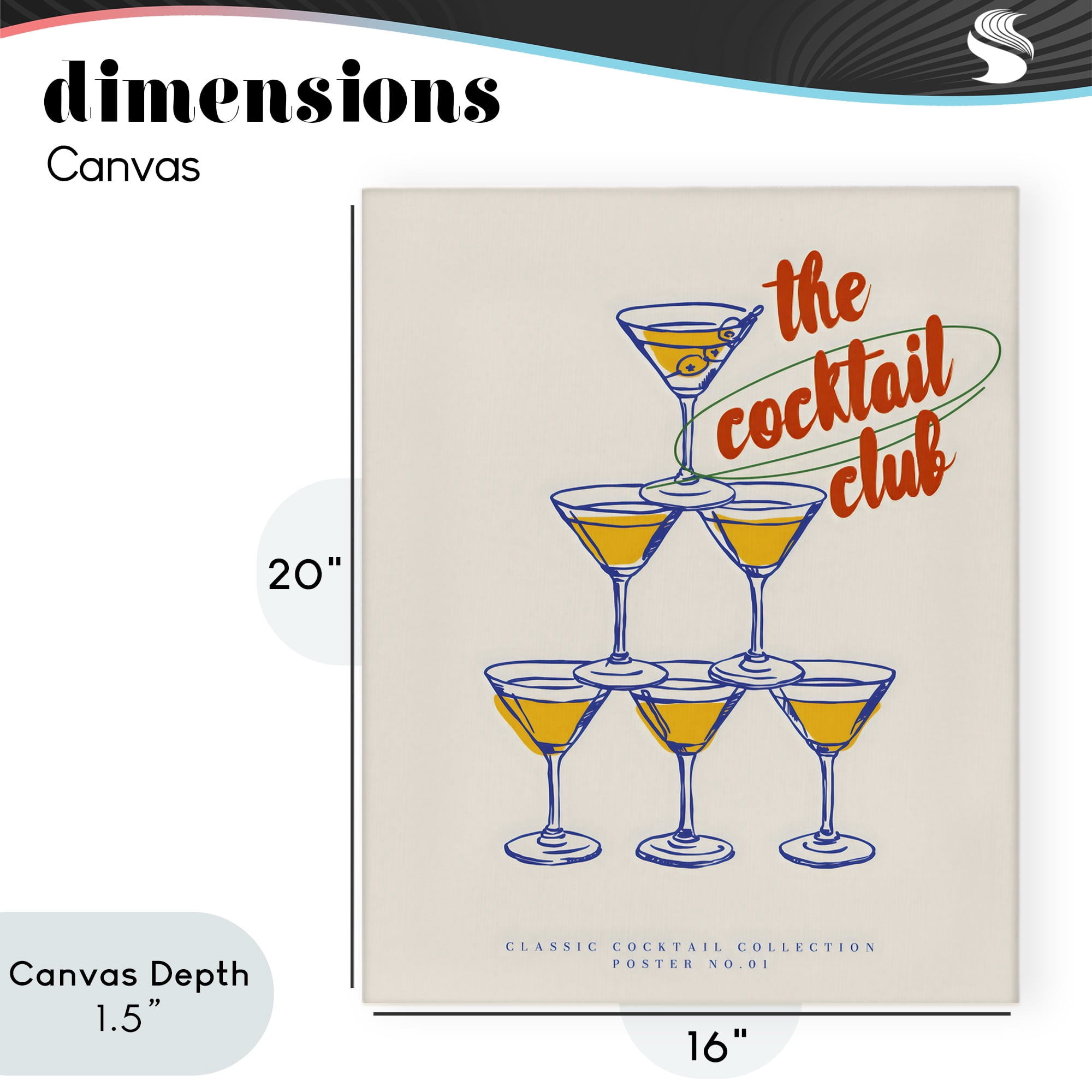 Stupell Industries Tower Toast Cocktail Club Canvas Wall Art, design by The Prints Vibe