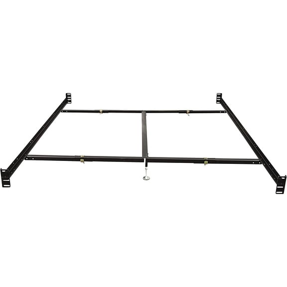 Bolt on Bed Rail with Center Support/Crossarms/2 Legs/Adjustable Glides, 82-Inch, Queen/Eastern King