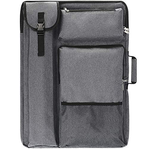 Bear Water-Resistant Art Portfolio Carry Case Bag Backpack 20 x 14.5 Student Artist Portfolio for Art Supplies Storage and Traveling Drawing Board Folding Easel Palette 
