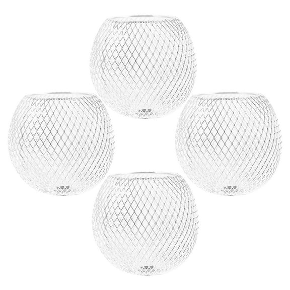 HEMOTON  4 Pcs Small Lamp Shades for Chandeliers Spherical Lampshade