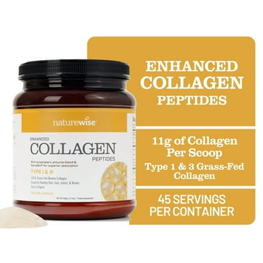 NatureWise Collagen Peptides Powder - Non-GMO, Unflavored - 45 Servings[45-Day Supply]