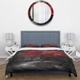 thumbnail image 3 of Designart "Sanctuary of Red Tree Blossoms II" Tree Floral Bedding Covert Set - Country Red Landscapes Bed Set With 2 Shams, 3 of 6