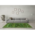 thumbnail image 3 of Ahgly Company Indoor Square Oriental Green Industrial Area Rugs, 4' Square, 3 of 4