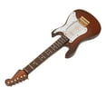 thumbnail image 1 of Electric Guitar Model Toy, Display Stand Music Instrument White Coffee Wood Electric Guitar Model Exquisite Craftsmanship  For Graduation Ceremony, 1 of 8