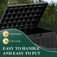 thumbnail image 6 of 30-Gallon Weatherproof Resin Deck Box: UV Resistant, Lockable (Black), 6 of 13