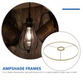 thumbnail image 5 of Raindrops Metal Cage Ceiling Light Lampshade Frame Golden Iron 1Set 28x28cm, 5 of 6