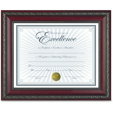 Graduation Certificate - DAX World Class Document Frame w/Certificate, Rosewood, 8 1/2 x 11