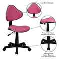 thumbnail image 5 of Flash Furniture Whitney Pink Fabric Swivel Ergonomic Task Office Chair, 5 of 12