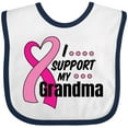 thumbnail image 3 of Inktastic Breast Cancer Awareness I Support My Grandma Pink Ribbon Boys or Girls Baby Bib, 3 of 4