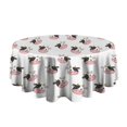 thumbnail image 5 of White Cow Head Pattern Round Tablecloth 60"x60",Wrinkle Wipeable Table Cloth for Kitchen Dining Room Picnic Patio Party, 5 of 6