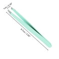 thumbnail image 2 of Unique Bargains 1 Pc Solid Color Flat Edge Eyebrow Tweezer for Bathroom Travel Hotel Blue Stainless Steel, 2 of 3