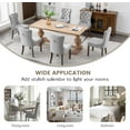 thumbnail image 6 of KCC Velvet Dining Chairs Set of 6, Upholstered High-end Tufted Dining Room Chair with Nailhead Back Ring Pull Trim Solid Wood Legs, Nikki Collection Modern Style for Kitchen, Light Grey, 6 of 9