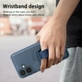 thumbnail image 2 of Designed for iPhone 16 Case Magnetic, [Support Wireless Charging] Rugged Cover with Wristband Anti-Drop Finger Strap Heavy Duty Shockproof Phone Case for iPhone 16, Blue, 2 of 9