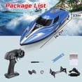 thumbnail image 6 of JoyStone 20+ mph RC Boat for Pool & Lakes, 14 inch Remote Control Boat with LED Lights, 2 Batteries 40Mins, Pool Toys for Adults & Kids (Blue), 6 of 11