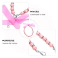 thumbnail image 3 of Collar de perlas de imitación para perros y gatos, con accesorios brillantes y lazo de cinta, joyería para cachorros, perras y gatas, color rosa, 3 of 5