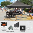 thumbnail image 2 of 10'x10' Pop-up Canopy Tent, Commercial Instant Canopies with 3 Removable Sidewalls and Roller Bag, Outdoor Shade Instant Canopy Tents, 2 of 7