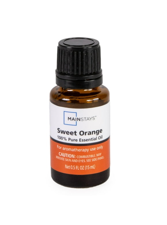Mainstays 100% Pure Essential Oil, Sweet Orange, 15 ml, Therapeutic Grade, for use with Oil Diffusers, Potpourri, and Wicking Fragrance Diffusers