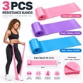 thumbnail image 3 of BDUN 3 Pack Resistance Bands Set for Fitness, Latex-Free Stretch Exercise Bands with Multiple Resistance Levels, Workout Bands for Physical Therapy, Yoga, Pilates, Rehab & Home Gym, 3 of 7