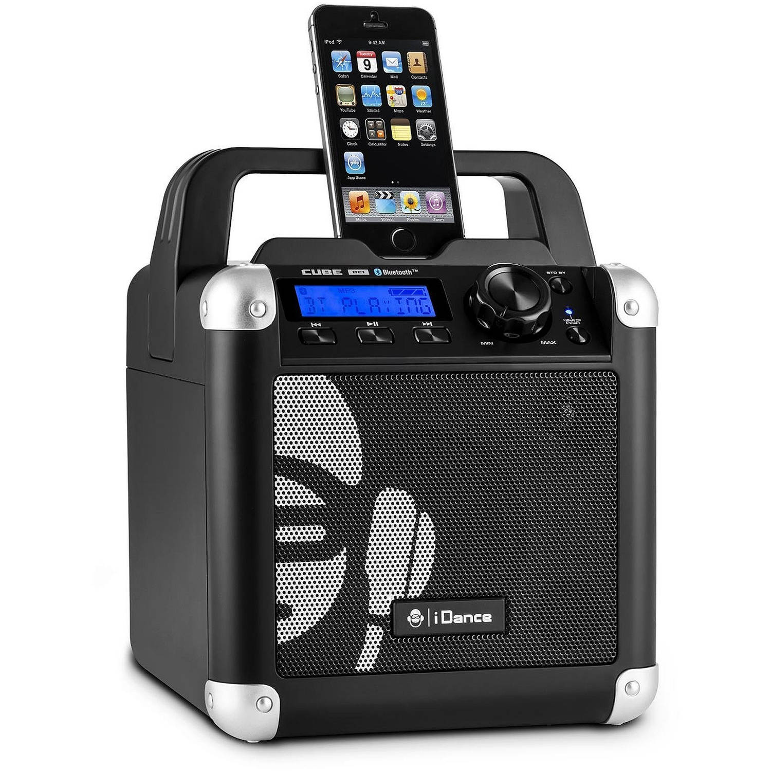iDance Mobile Cube Portable Bluetooth Speaker with LCD Display, Black, BC1 - image 3 of 3