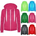 thumbnail image 4 of enyan Zip Hoodies for Women Womens Zip Up Hoodies Oversized Sweatshirts Fall School Fashion Outfits Casual Jackets 2025 Winter Clothes Hot Pink,2XL, 4 of 4