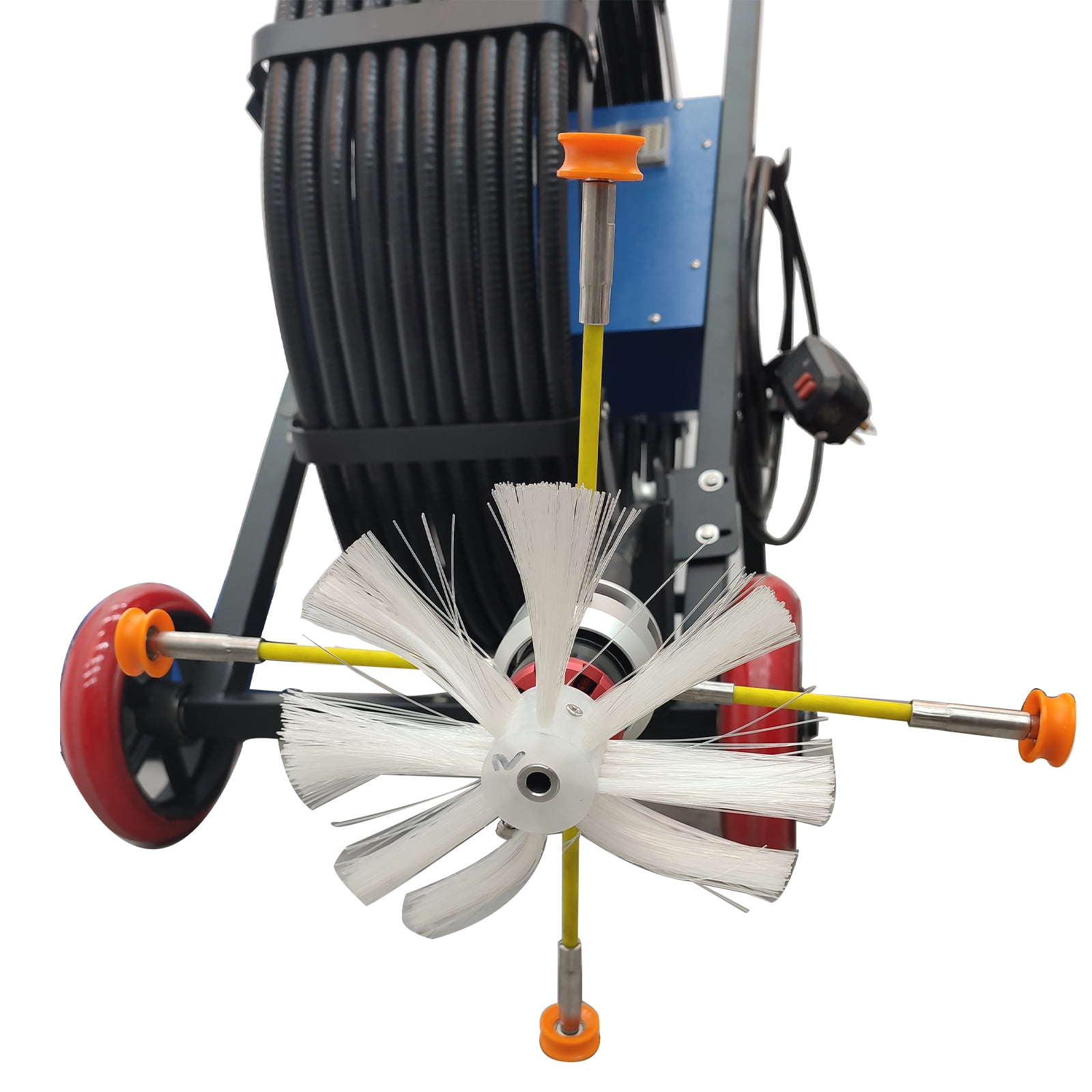 Air Duct Cleaning Machine Adjustable Speed Rotary Brush Pipe Cleaner Equipment for Duct Range 80-800mm
