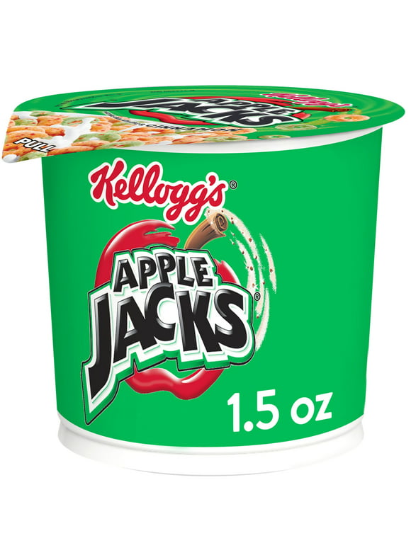 Kellogg's Apple Jacks Original Breakfast Cereal Cups, Single Serve, 1.5 oz Cup