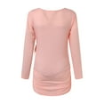 thumbnail image 1 of T-shirt de Maternité à Manches Longues à Col Rond pour Femmes, Haut d'Allaitement, Blouse Décontractée pour l'Allaitement, Coupe Régulière, Ourlet Uni, Design pour, 1 of 7
