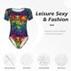 thumbnail image 4 of Fotbe Pride Rainbow Body de Mujer con Cuello Redondo y Mangas Cortas, Sin Mangas Ajustado, Suave, Cómodo y Básico-XX-Large, 4 of 7