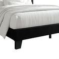 thumbnail image 5 of Castle Place Elegant Velvet Upholstered Twin Platform Bed, Black, 5 of 8