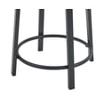 thumbnail image 5 of 24'' Swivel Bar Stools Set of 2, Counter Height Barstools with Upholstery and Footrest, Backless Round Bar Stools for Kitchen Island, Home Bar, Brown, 5 of 6