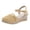 Beige, variant on Women's Espadrille Wedges Sandals Comfortable Lightweight Casual Shoes Beach Outdoor Vacation Closed Toe Sandals White 9