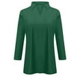 thumbnail image 3 of JULMCOMO Tops for Women 3/4 Sleeve Casual Summer V Neck Top Shirts Dressy Tunic Three Quarter Length Work Shirts, 3 of 4