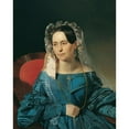 thumbnail image 2 of Franz Eybl 15x18 Black Ornate Wood Framed Double Matted Museum Art Print Titled - Lady in a Blue Dress (1839), 2 of 5