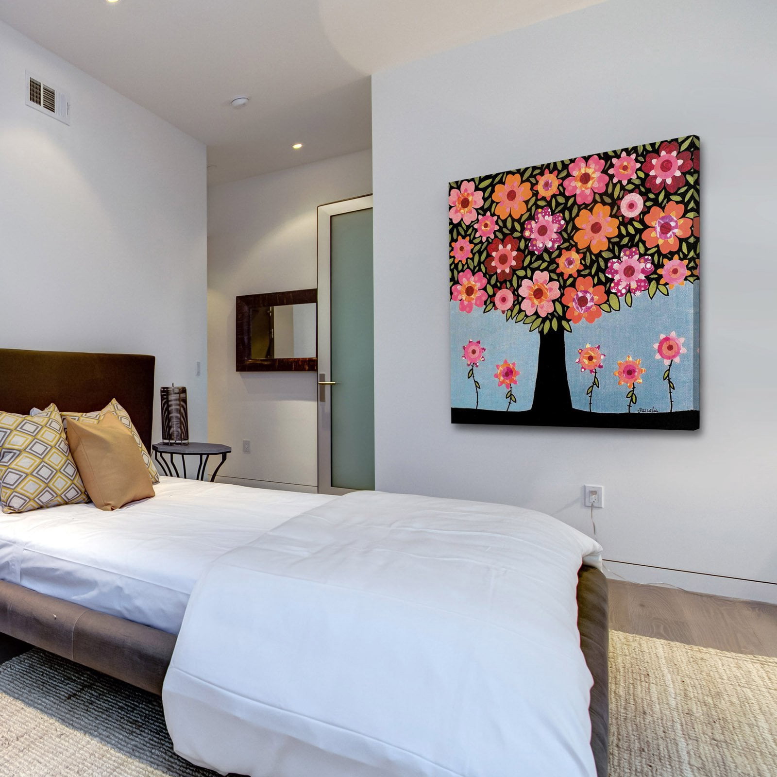 Marmont Hill "Flowering Tree" by Sascalia Painting Print on Wrapped Canvas