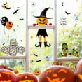 thumbnail image 6 of Cute Pumpkin Ghost Black Cat Bat,Halloween Decorations Window Clings Witch Hat Window Decals for Glass Windows, Happy Halloween Decor for Kids School Home Office Party, 6 of 7
