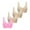 Pinks, variant on Bigersell Womens Underwear Bras Pack New 4pc Women Solid Ultra-Thin Large Bra Sports Bra Full Bra Cup Tops Underbra T-Shirt Bra Style F-851 Black M