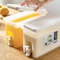 thumbnail image 6 of JoyMoreHome Cold Kettle with Faucet in Refrigerator, Drink Dispenser for Fridge, Plastic Water Jugs Fruit Teapot Lemonade Bucket Drink Container for Fridge, about 3.5L, 6 of 9
