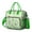 Green-89, variant on Forest and Nature Themed Insulated Lunch Tote with Green Frog and Plant Prints, Large Leakproof Lunch Box Cooler with Cute Cartoon Design for School or Picnic