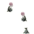 thumbnail image 2 of Delight Jewelry Resin Shark Pink Crystal Clip on Earrings, 2 of 5