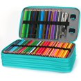 thumbnail image 4 of GHSDFBB Deluxe PU Leather Pencil Case with Zipper Closure, Green, 1 Count, 4 of 7