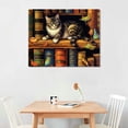 thumbnail image 2 of ONETECH Living Room Decorations Cats Sleeping Picture Frederick The Literate Paintings on Canvas Charles Wysocki Artwork Modern Home Decor Framed Gallery-wrapped Stretched Ready to Hang,, 2 of 4