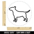 thumbnail image 2 of Bull Terrier Dog Outline Self-Inking Rubber Stamp Ink Stamper - Pink Ink - Mini 1/2 Inch, 2 of 7